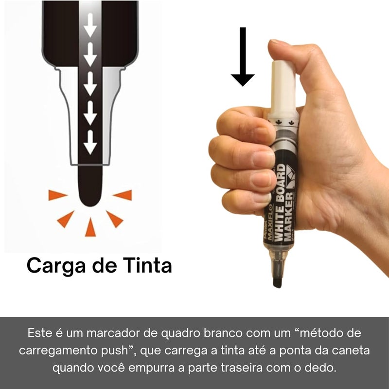 Pentel Maxiflo Whiteboard Marker Chisel Blue pack of 12- Pack Of 05 - Image 2